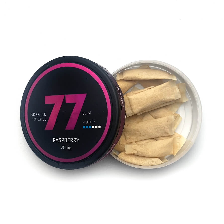 77 Raspberry 20mg Slim Nicotine Pouches - Image 2