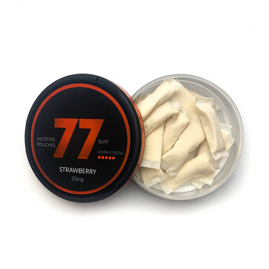 77 Strawberry 20mg Slim Nicotine Pouches - Image 2