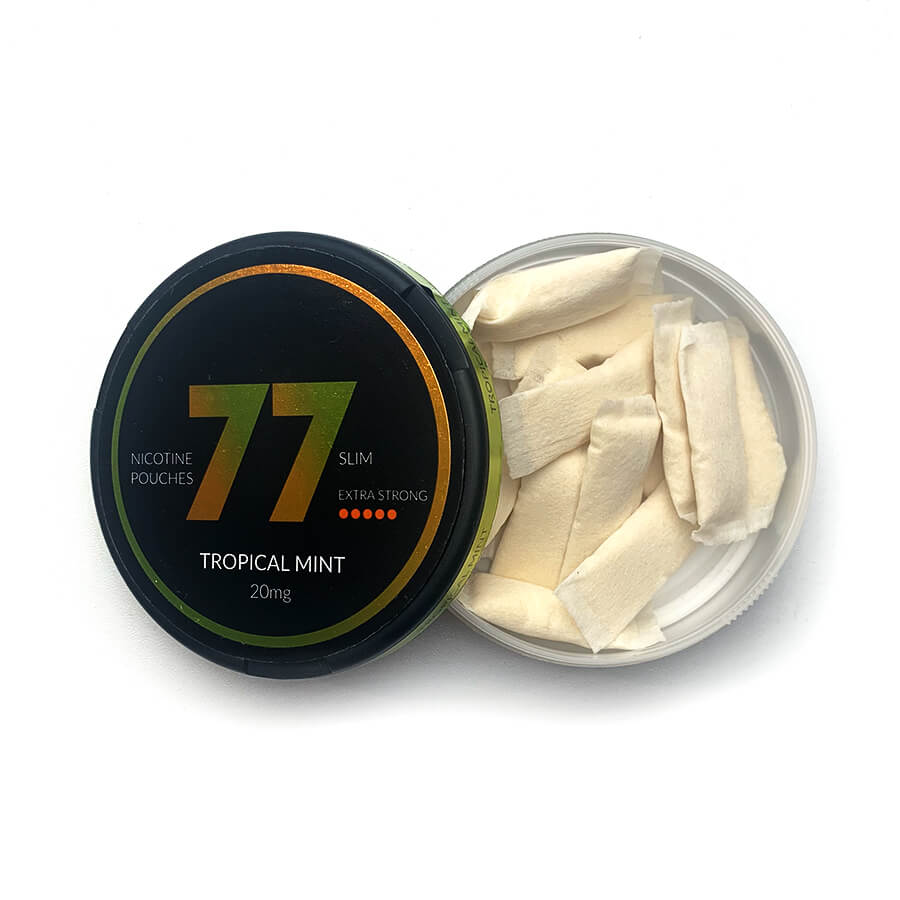 77 Tropical Mint 20mg Slim Nicotine Pouches - Image 2