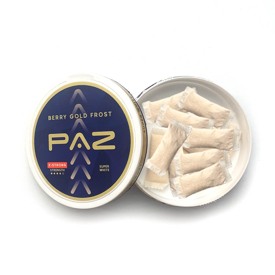 Paz Berry Gold Frost Extra Strong Slim Nicotine Pouches - Image 2