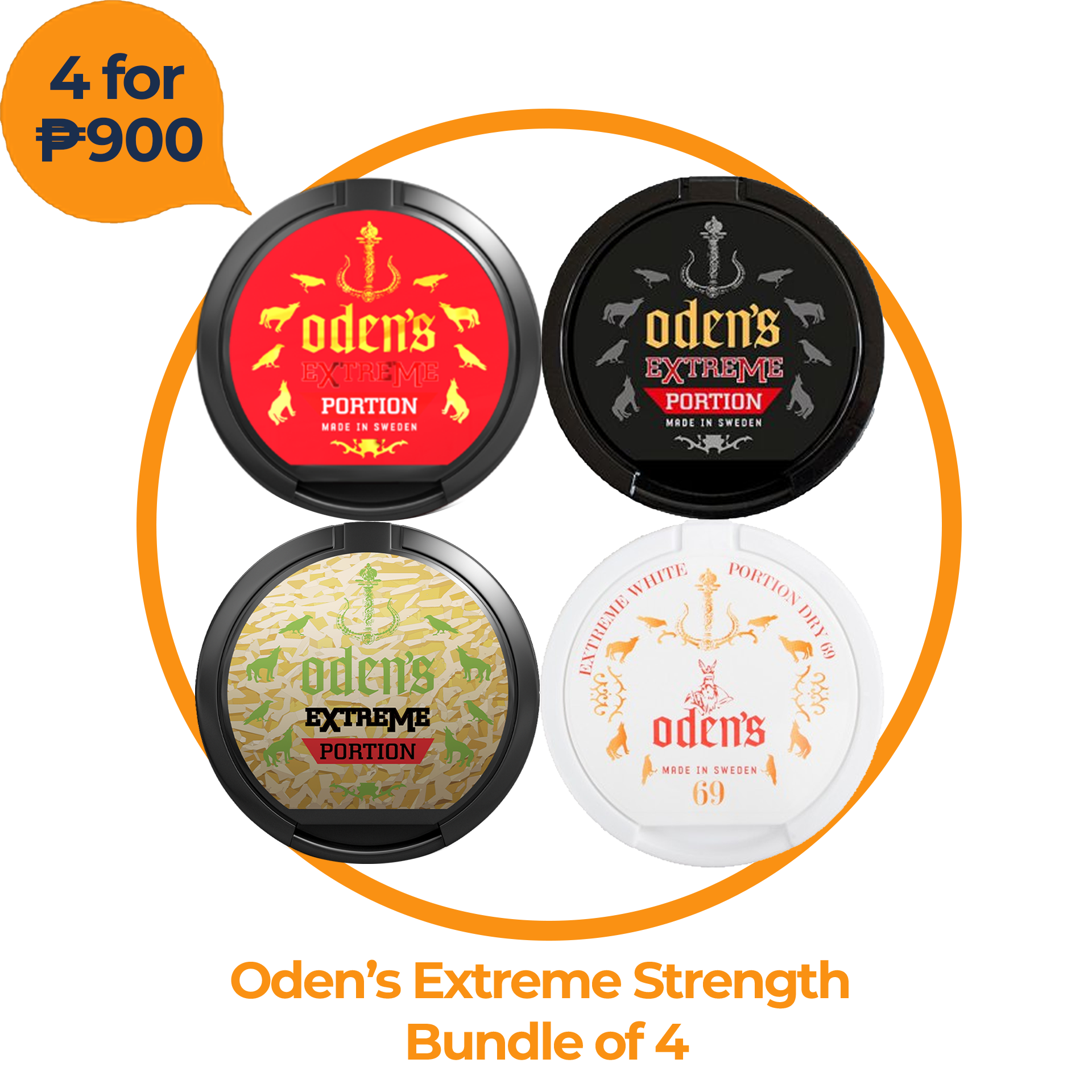 Oden's Extreme Strength Bundle of 4