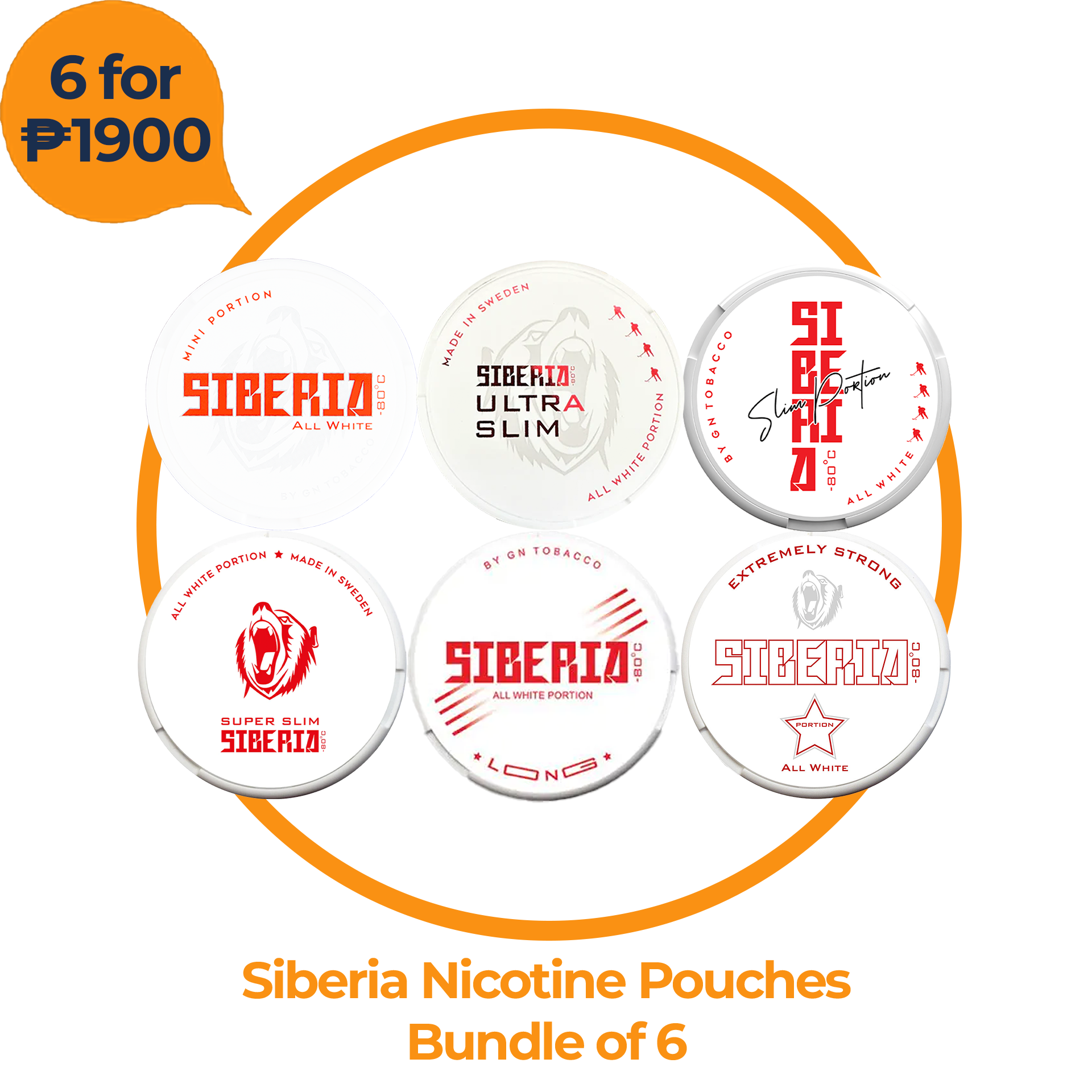 Siberia Nicotine Pouches Bundle of 6