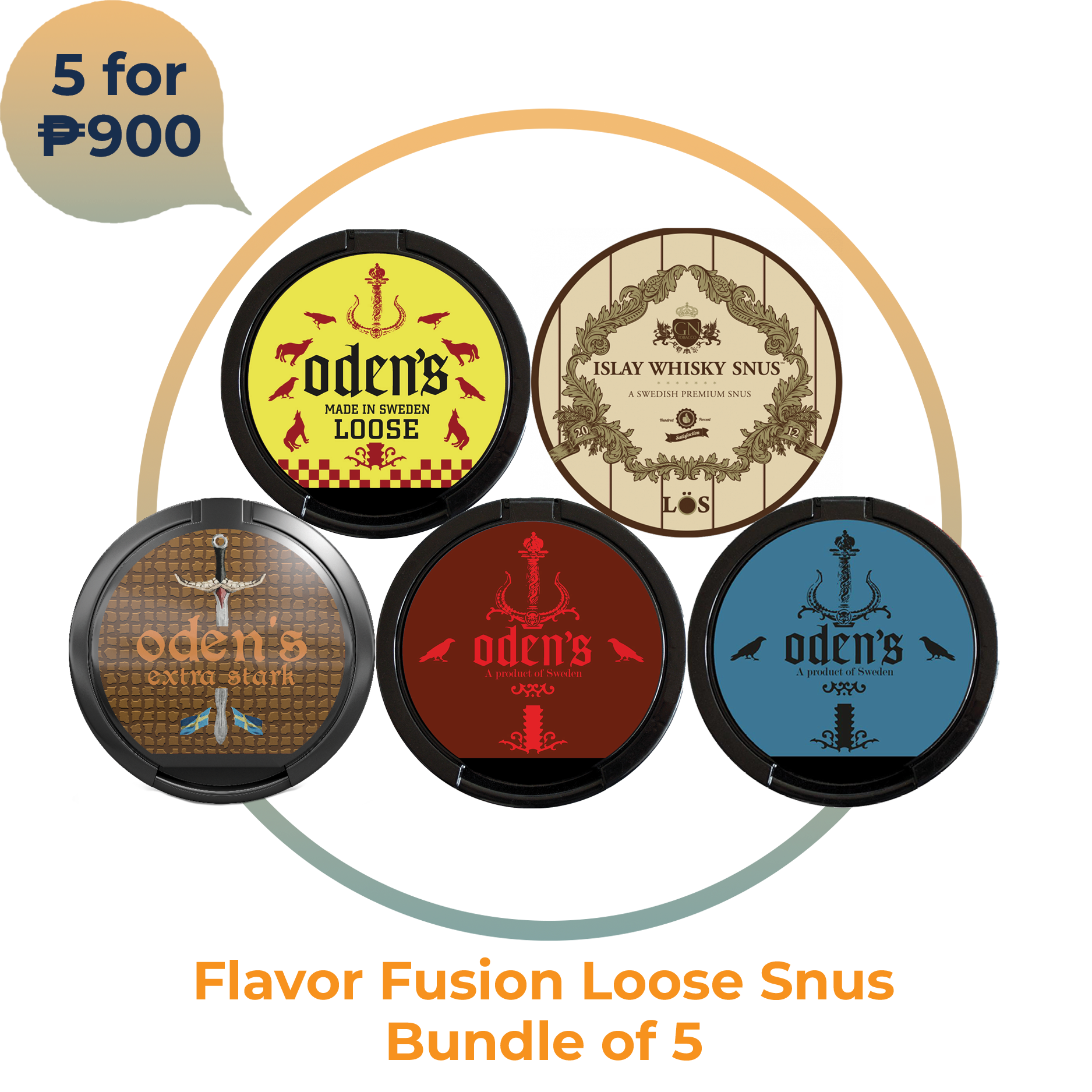 Flavor Fusion Loose Snus Bundle of 5