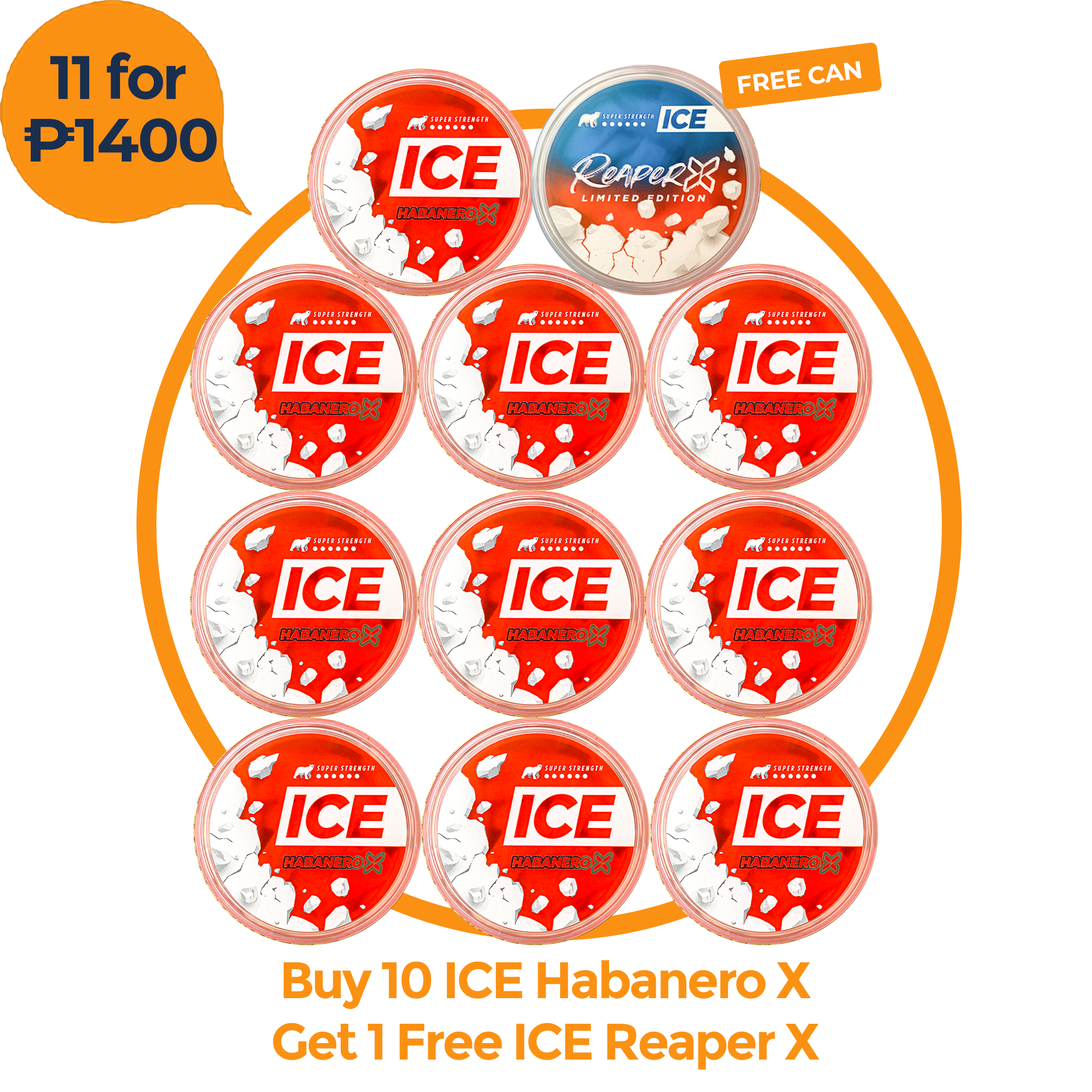 Buy 10 ICE Habanero X, Get 1 FREE ICE Reaper X!