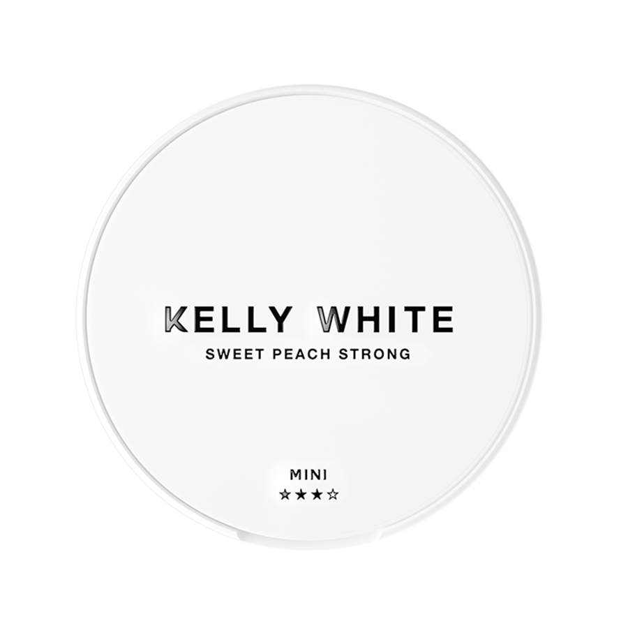 Kelly White Sweet Peach Strong Mini Nicotine Pouches
