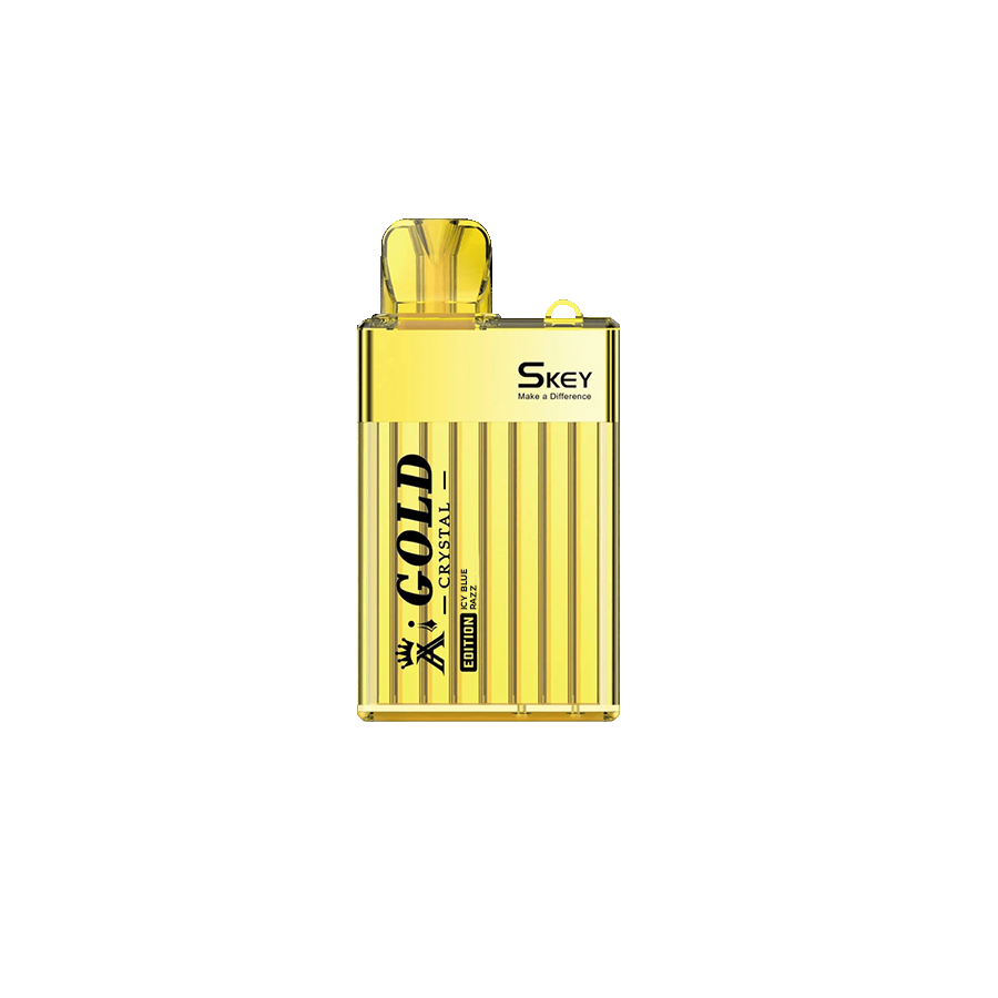 SKEY Gold Crystal Icy Blue Razz 1000 Disposable Vape