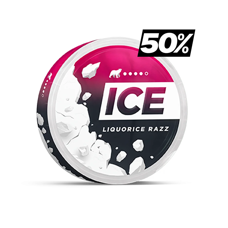 ICE Liquorice Razz Strong Nicotine Pouches
